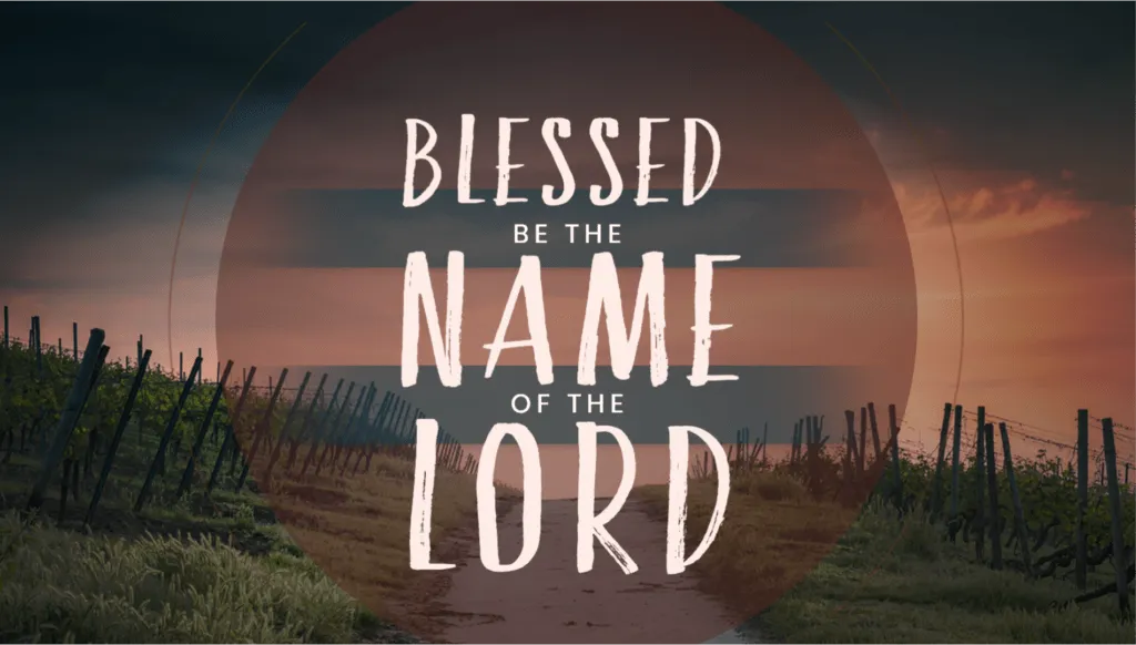 Meme saying Blessed be the Name of the Lord